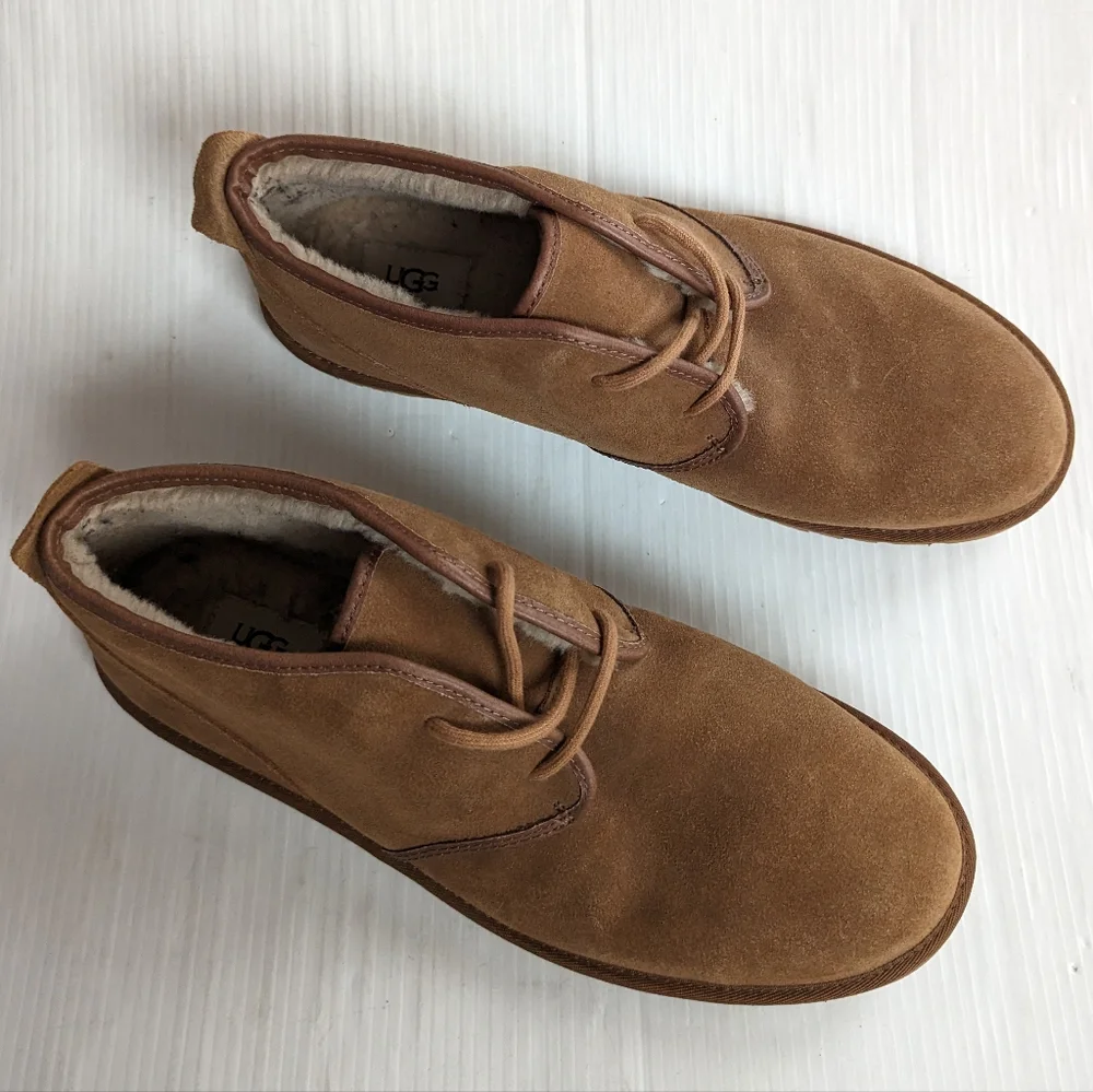 UGG Maksim Men's Cozy Fur lined Lace-up Chukka Ankle Boots Size 13b Hu